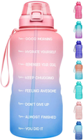 Fidus Large 1 Gallon/128oz Motivational Water Bottle with Time Marker & Straw,Leakproof Tritan BPA Free Water Jug,Ensure You Drink Enough Water Daily for Fitness,Gym and Outdoor Sports Sporting Goods > Outdoor Recreation > Winter Sports & Activities Fidus A2-Pink/Blue Gradient 1 Gallon 