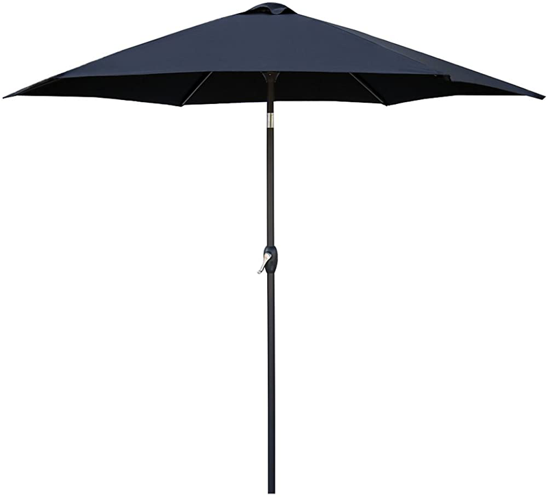 Le Papillon 9 ft Outdoor Patio Umbrella Aluminum Table Market Umbrella Home & Garden > Lawn & Garden > Outdoor Living > Outdoor Umbrella & Sunshade Accessories Le Papillon Black  
