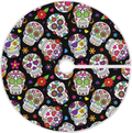 Dussdil Autumn Maple Leaves Christmas Tree Skirt Fall Dry Yellow Leaf Tree 36 Inches Xmas Tree Skirts Floor Door Mat Rug Decorations for Holiday Party Indoor Outdoor Home Office Ornaments Home & Garden > Decor > Seasonal & Holiday Decorations > Christmas Tree Skirts Skycess Sugar Skull 35.4 inches 