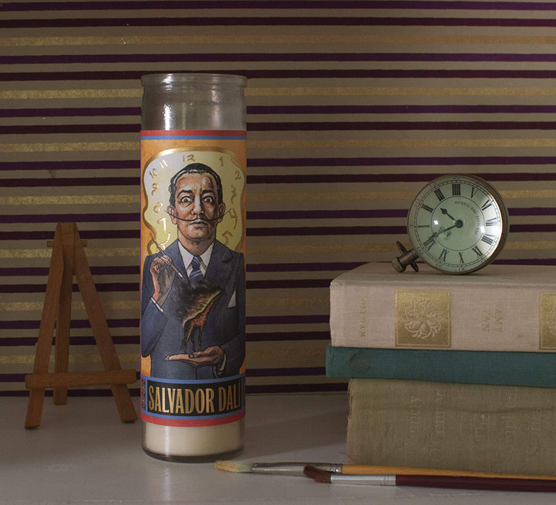 Salvador Dali Secular Saint Candle - 8.5 Inch Glass Prayer Votive - Made in The USA Home & Garden > Decor > Home Fragrances > Candles The Unemployed Philosophers Guild   