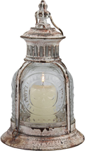 Stonebriar Antique Metal Votive Candle Lantern with Handle, 10", Worn White Home & Garden > Decor > Home Fragrance Accessories > Candle Holders Stonebriar Worn White  