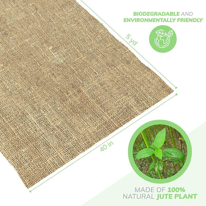 Natural Burlap Fabric (40” x 5 Yards)-NO-FRAY Burlap Roll-Long Fabric with Finished Edges-Perfect for Weddings,Tree Wraps For Winter,Table Runners, Placemat,Crafts, and More.Decorate Without The Mess!