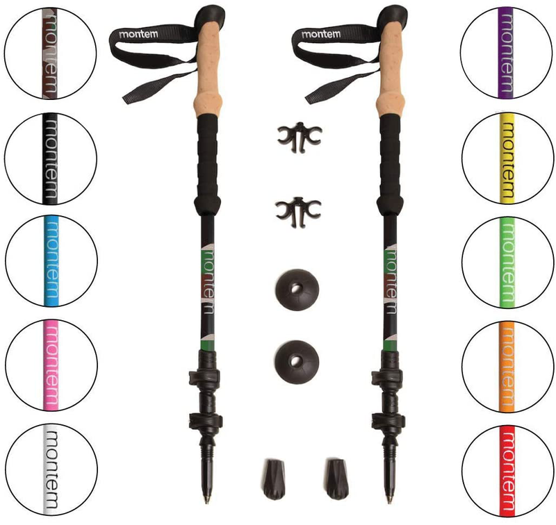Montem Ultra Strong Trekking, Walking, and Hiking Poles - One Pair (2 Poles) - Collapsible, Lightweight, Quick Locking, and Ultra Durable Sporting Goods > Outdoor Recreation > Camping & Hiking > Hiking Poles Montem Camouflage  