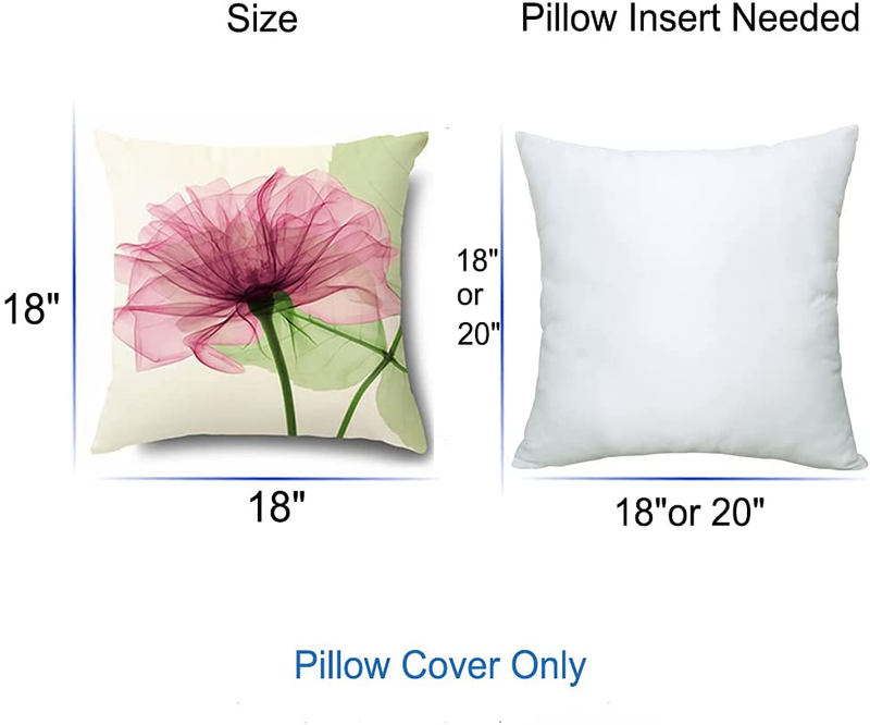 Coeufuedy Set of 4 Decorative Velvet Throw Pillow Covers Spring Pillow Cover Soft Square Pillow Case Cushion Cover for Couch Sofa Bed Chair 18X18 Inch (Flowers) Home & Garden > Decor > Chair & Sofa Cushions Coeufuedy   