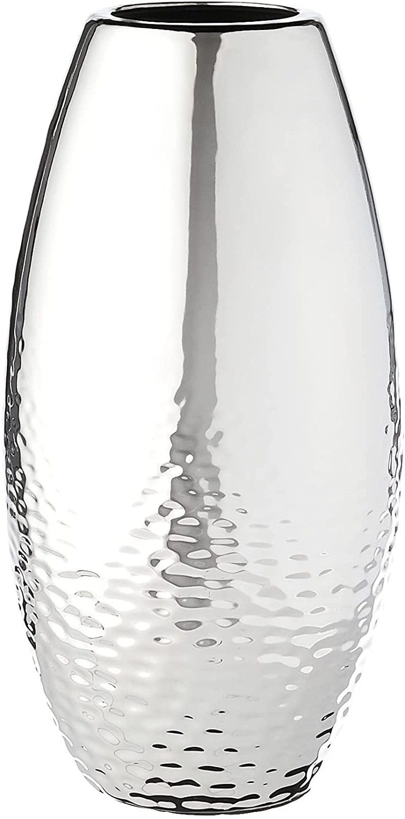 Signature Design by Ashley Dinesh Modern Glam 2 Piece Decorative Vase Set, Silver Finish