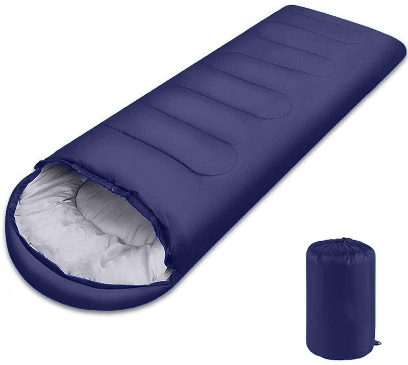 Sleeping Bag, Lightweight 3 Season Weather Sleep Bags for Kids Adults Girls Women, Microfiber Filled 5-20 Degree for Backpacking/Hiking/Camping/Mountaineering with Compression Sack Sporting Goods > Outdoor Recreation > Camping & Hiking > Sleeping Bags Favorland Navy Single 