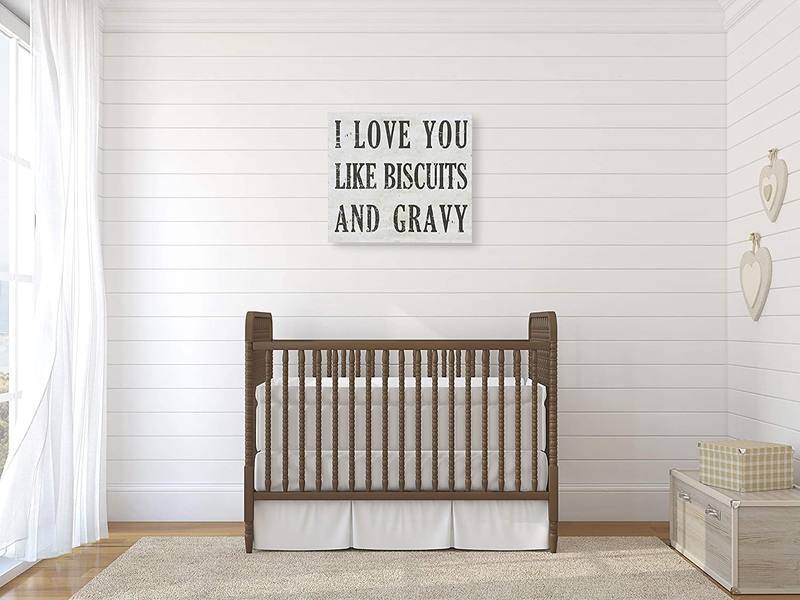 Creative Co-Op Wood Wall Decor I Love You Like Biscuits and Gravy Home & Garden > Decor > Artwork > Sculptures & Statues Creative Co-Op   