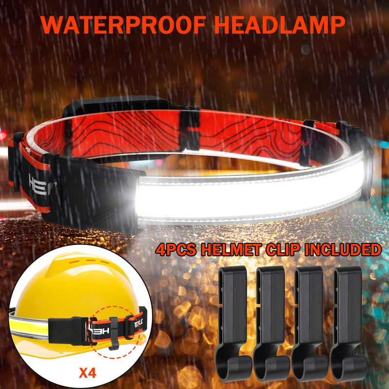 Rechargeable Headlamp, Headlamp Flashlights 230° Wide Beam 1000 Lumen, 3 Modes, Super Bright LED Headlamp, Lightweight Head Lamp for Hiking, Running, Fishing, Camping (1PACK)