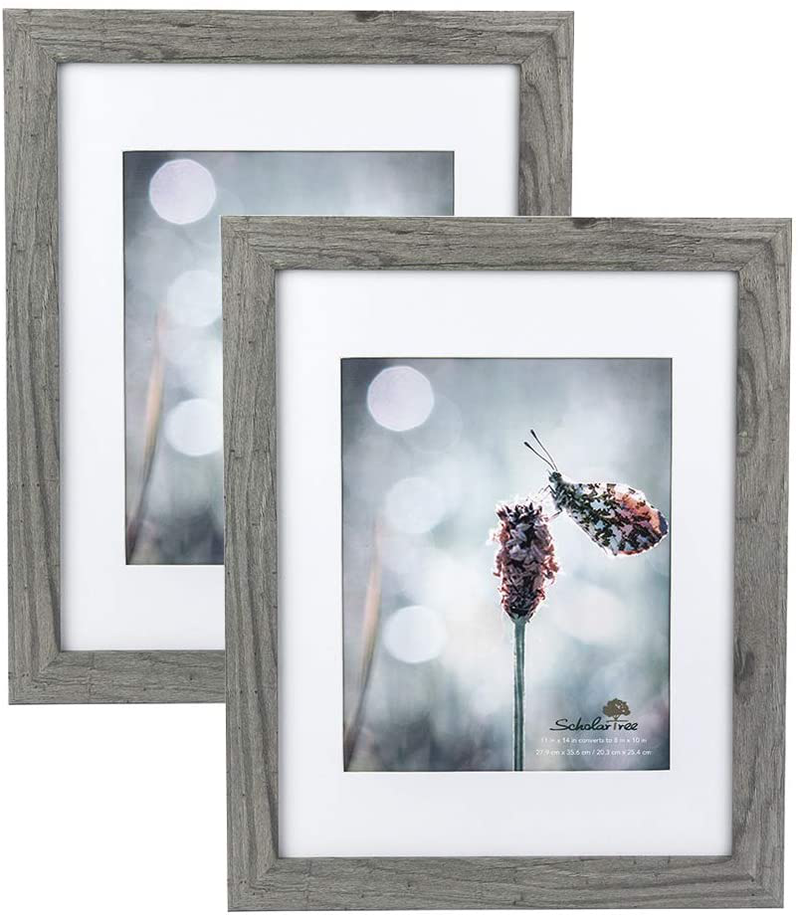 Scholartree Wooden Grey 8x10 Picture Frame 2 Set in 1 Pack Home & Garden > Decor > Picture Frames Scholartree Grey 11x14 inches 