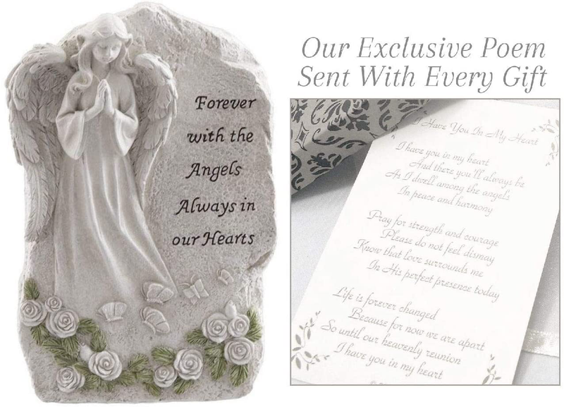 Funeral Flowers Alternative Sympathy Gift Statue Tealight Candle Holder LED Angel Figurines in Loving Memory of Loved One Bereavement Remembrance Condolence Gifts for Grief Loss of Loved One Grieving