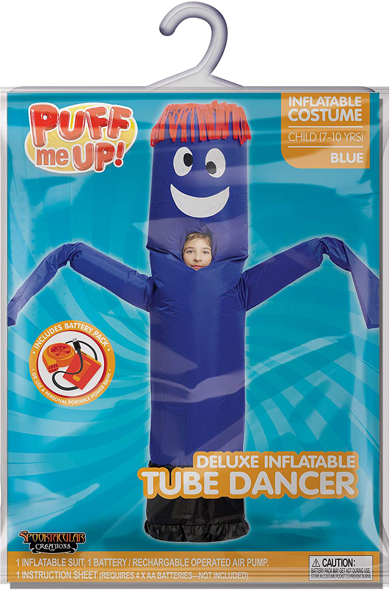 Spooktacular Creations Inflatable Costume Tube Dancer Wacky Waiving Arm Flailing Halloween Costume Child Size