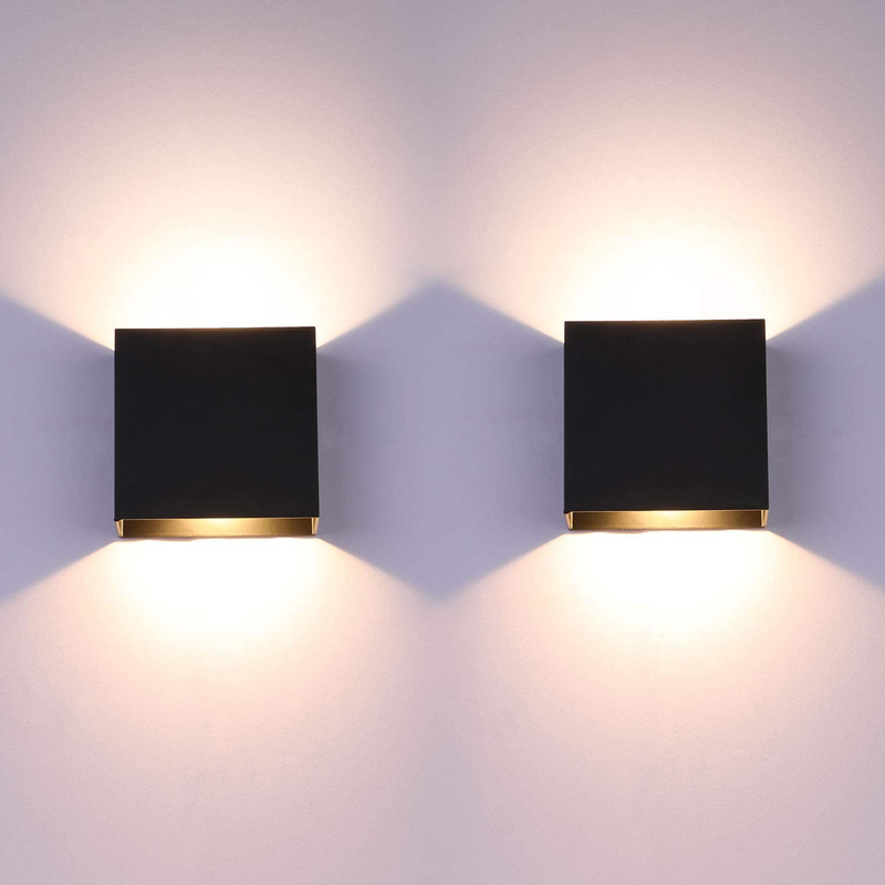 Lightess LED Wall Sconce Hard Wired 10W, Set of 2 Modern Wall Lamp Black, up down Wall Mount Lights Mini Metal for Living Room Bedroom Hallway Decor, Warm White, O1185TP Home & Garden > Lighting > Lighting Fixtures > Wall Light Fixtures KOL DEALS   
