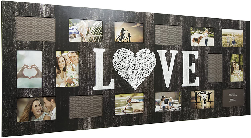 GALLERY SOLUTIONS Rustic 16 Opening Distressed Love Collage Frame Home & Garden > Decor > Picture Frames Gallery Solutions   