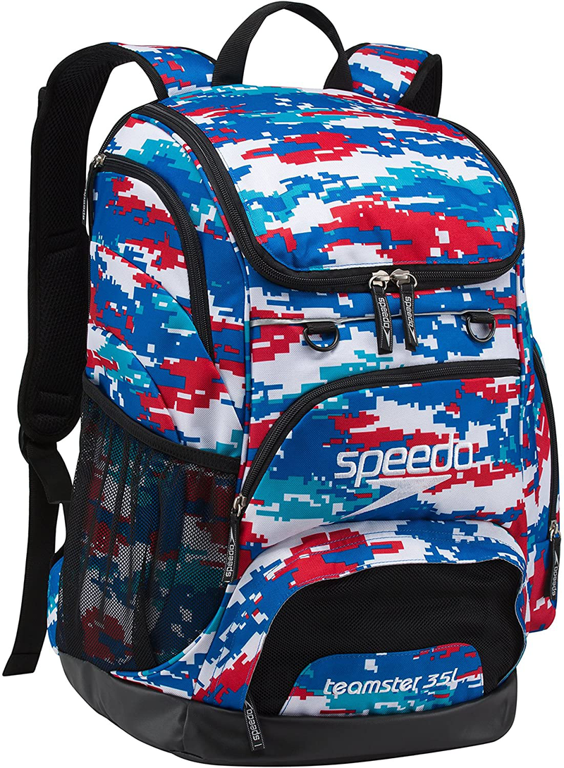 Speedo Large Teamster Backpack 35-Liter, Bright Marigold/Black, One Size Sporting Goods > Outdoor Recreation > Boating & Water Sports > Swimming Speedo Digi Camo Red/White/Blue One Size 