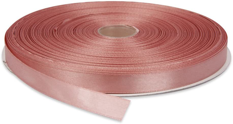 Topenca Supplies 3/8 Inches x 50 Yards Double Face Solid Satin Ribbon Roll, White Arts & Entertainment > Hobbies & Creative Arts > Arts & Crafts > Art & Crafting Materials > Embellishments & Trims > Ribbons & Trim Topenca Supplies Vintage Pink 1/2" x 50 yards 