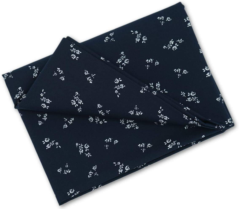 MasterFAB Cotton Fabric by The Yard for Sewing DIY Crafting Fashion Design Printed Floral Washable Cloth Bundles Voile;Full Width cuttable39 x 55inches (100x140cm) (Gray-Blue Spring Flowers) Arts & Entertainment > Hobbies & Creative Arts > Arts & Crafts > Crafting Patterns & Molds > Sewing Patterns RegalTiger Textile Co., Ltd White Flowers on Deep Navy  
