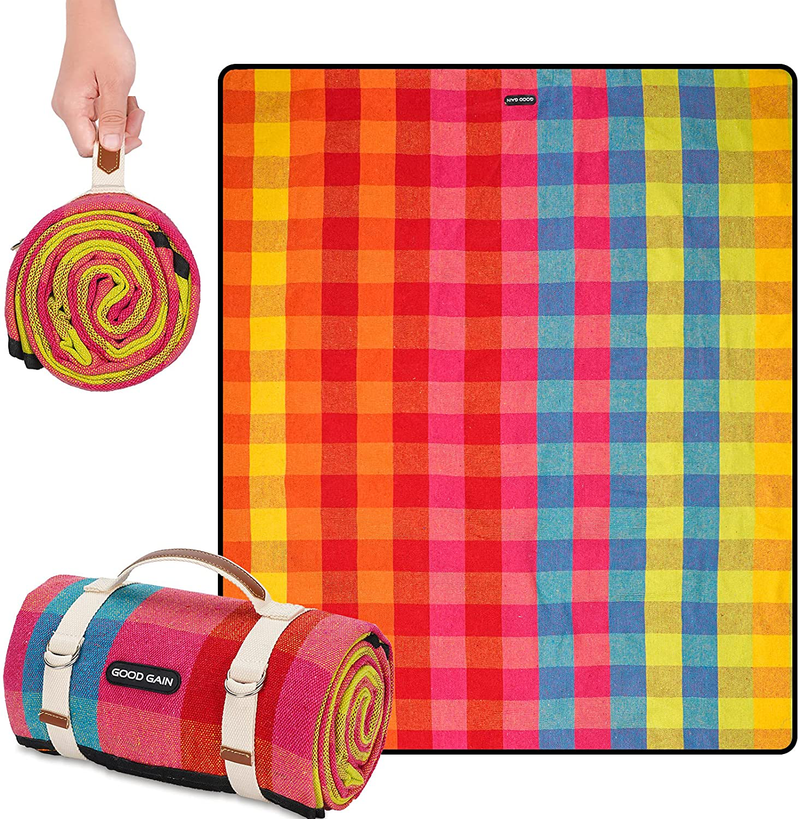 G GOOD GAIN Picnic Blanket Waterproof & Sand Proof,Beach Blanket Portable with Carry Strap, XL Large Foldable Picnic Rug Machine Washable for Outdoor Camping Party,Wet Grass,Hiking,Kids Playground. Home & Garden > Lawn & Garden > Outdoor Living > Outdoor Blankets > Picnic Blankets G GOOD GAIN Red  