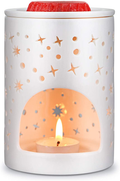 STAR MOON Ceramic Tealight Candle Holder Fragrance Candle Warmer for Decoration/Aromatherapy in Home/Dorm/Office - Starry Sky