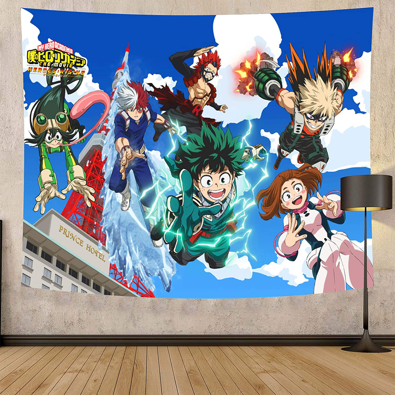 Timimo Anime Poster My Hero Academia-My Hero Academia Tapestry-Anime Tapestry-My Hero Academia Paintings-Can Be In The Living Room, Bedroom, 59 X 80 Inches, Posters And Anime Fans Favorite (Hero Academia Anime Tapestry, 60 x 80in)  Timimo Hero academia wall hanging 60 x 80in 