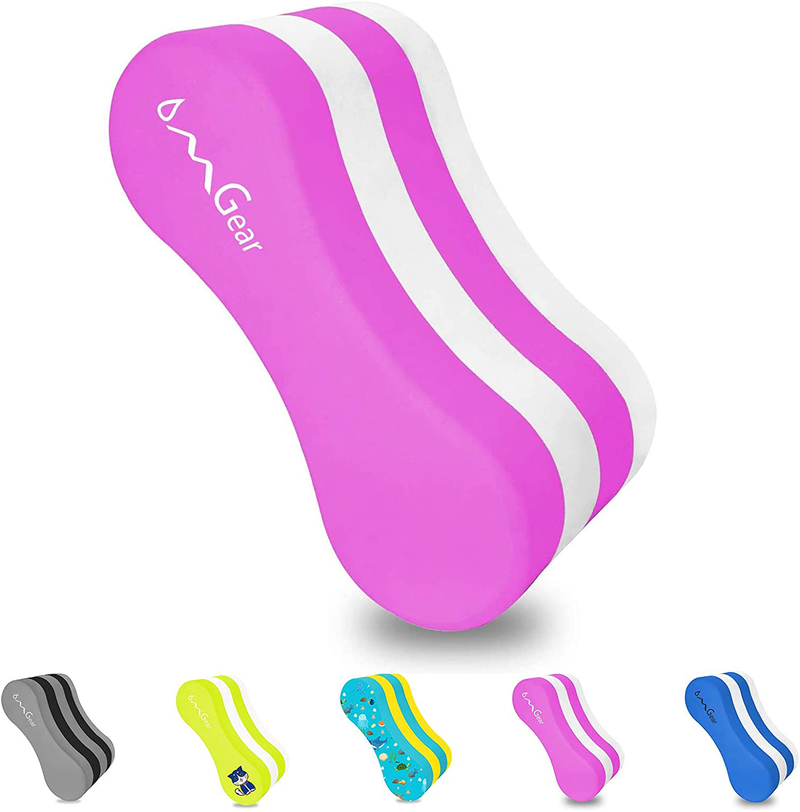 OMGear Swim Pull Buoy EVA Swimming Pull Float Training Aid for Aqua Fitness Swimmer Adult Youth for Leg Float Upper Body Strength and Aquatic Water Exercise Sporting Goods > Outdoor Recreation > Boating & Water Sports > Swimming OMGear Pink& white 4 layers 