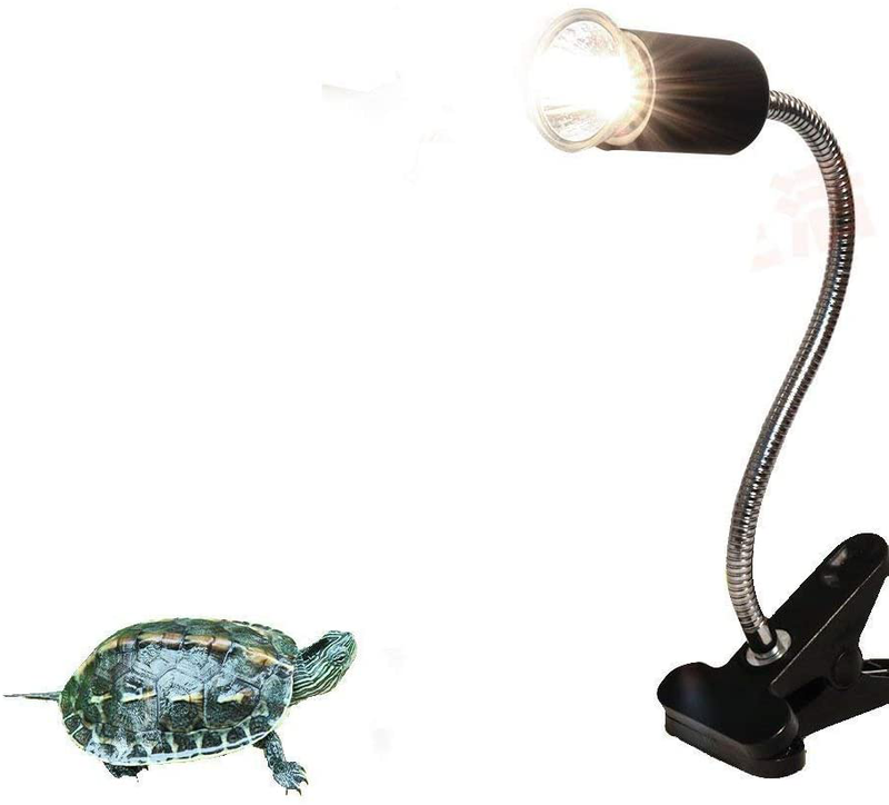 Flexible Clamp Lamp Fixture for Reptiles. Terrarium Habitat Lighting & Heat Lamp Holder Stand，UVA UVB Light Bulb Reptile Ceramic Heat Lamp Pet Heating Bulb Holder，Clamp Lamp Fixture Adjustable （Black）