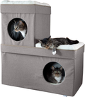 Kitty City Large Stackable Tan Cat Condo, Cat Cube, Cat House, Pop Up Bed, Cat Ottoman Animals & Pet Supplies > Pet Supplies > Cat Supplies > Cat Beds Kitty City Tan  