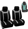FH Group Sports Fabric Car Seat Covers Pair Set (Airbag Compatible), Gray / Black- Fit Most Car, Truck, SUV, or Van Vehicles & Parts > Vehicle Parts & Accessories > Motor Vehicle Parts > Motor Vehicle Seating ‎FH Group Gray / Black-  