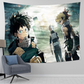 MEWE My Hero Academia Tapestry Wall Hanging Anime Tapestry Backdrop for Birthday Party Decoration Anime Gifts Bedroom 59x70in Home & Garden > Decor > Artwork > Decorative Tapestries MEWE My Hero Academia Tapestry 4 59x70in 