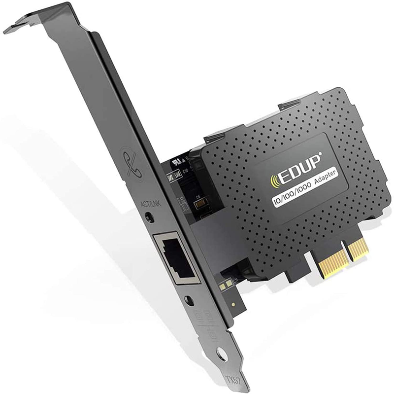 EDUP Gigabit Ethernet PCI Express PCI-E Network Card 10/100/1000Mbps RJ45 LAN Adapter Converter for Desktop PC Electronics > Networking > Network Cards & Adapters ‎EDUP. Default Title  