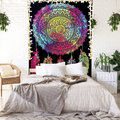 FabQual Tapestry Indie Tapestry Hippie Spiritual Tapestry Colorful Cute Purple Rainbow Cool Tapestry Hippy Cheap Tie Dye Tapestry Wall Hanging Poster (30x40 in) Home & Garden > Decor > Artwork > Decorative Tapestries FABQUAL Multicolor Dream Catcher Twin (54x72 in) 