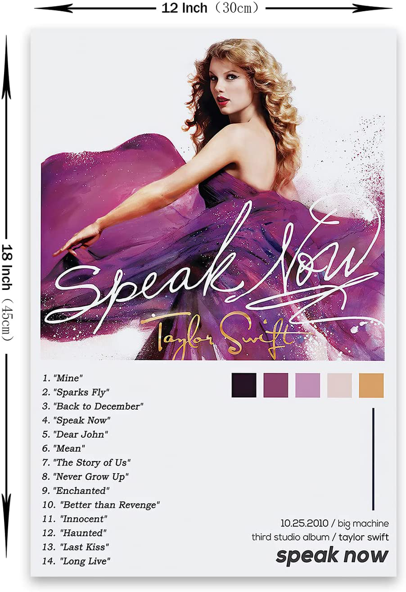Speak Now Studio Cover Canvas Wall Art Prints Poster Gifts Photo Picture Painting Posters Room Decor Modern Home Decorative 12X18Inch(30X45Cm) Home & Garden > Decor > Artwork > Posters, Prints, & Visual Artwork SHUSHI   