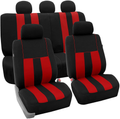 FH Group FB036BLACK115 Seat Cover (Airbag Compatible and Split Bench Black) Vehicles & Parts > Vehicle Parts & Accessories > Motor Vehicle Parts > Motor Vehicle Seating FH Group Red  