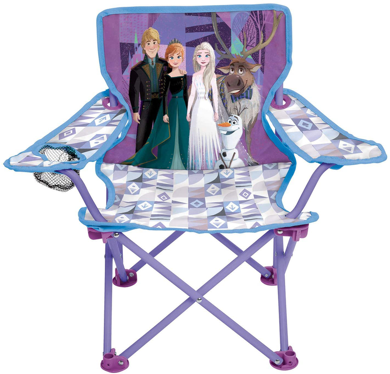 Jakks Pacific Disney Frozen 2 Camp Chair for Kids, Portable Camping Fold N Go Chair with Carry Bag
