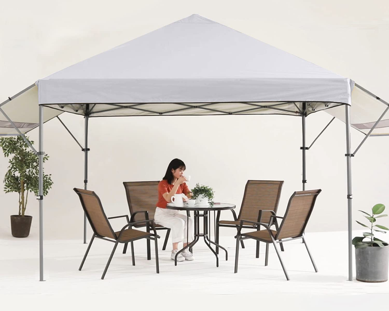 MASTERCANOPY 10x10 Pop-up Gazebo Canopy Tent with Double Awnings Dark Gray Home & Garden > Lawn & Garden > Outdoor Living > Outdoor Structures > Canopies & Gazebos MASTERCANOPY White 10x17 