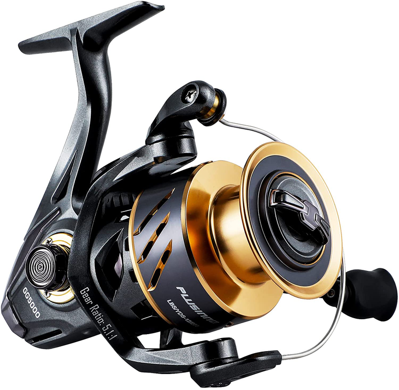 PLUSINNO GG Fishing Reel, High Speed Spinning Reel with 5.1:1 - 5.7:1 Gear Ratio, 22-30 LB Powerful Drag System, 9+1BB, Aluminum Spool for Fresh Water and Saltwater Sporting Goods > Outdoor Recreation > Fishing > Fishing Reels PLUSINNO GG5000  