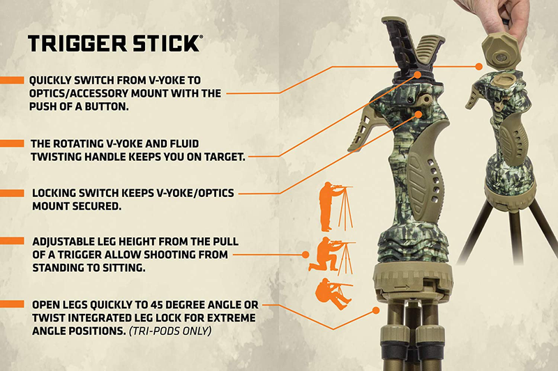 PRIMOS HUNTING Trigger Stick Gen 3 Series "“ Jim Shockey Tall Tripod