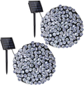 Toodour Solar Christmas Lights, 2 Packs 72ft 200 LED 8 Modes Solar String Lights, Waterproof Solar Outdoor Christmas Lights for Garden, Patio, Fence, Balcony, Christmas Tree Decorations (Multicolor) Home & Garden > Decor > Seasonal & Holiday Decorations& Garden > Decor > Seasonal & Holiday Decorations Toodour White 144ft 