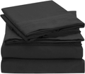 Mellanni Queen Sheet Set - Hotel Luxury 1800 Bedding Sheets & Pillowcases - Extra Soft Cooling Bed Sheets - Deep Pocket up to 16 inch Mattress - Wrinkle, Fade, Stain Resistant - 4 Piece (Queen, White) Home & Garden > Linens & Bedding > Bedding Mellanni Black King 