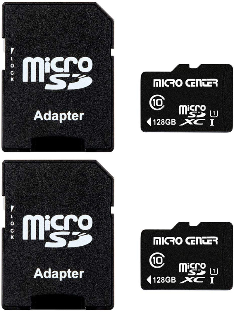 Micro Center 32GB Class 10 Micro SDHC Flash Memory Card with Adapter for Mobile Device Storage Phone, Tablet, Drone & Full HD Video Recording - 80MB/s UHS-I, C10, U1 (2 Pack) Electronics > Electronics Accessories > Memory > Flash Memory > Flash Memory Cards Inland 128GB - 2 pack  