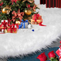 Christmas Tree Skirt White, 48 inch Snow White Tree Skirt Xmas Tree Skirt for Applicable Hotels Shopping Malls Christmas Decorations Christmas Trees Christmas Venue New Year Party Home & Garden > Decor > Seasonal & Holiday Decorations > Christmas Tree Skirts DLMAONN White 48inch  