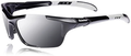 HULISLEM S1 Sport Polarized Sunglasses Sporting Goods > Outdoor Recreation > Cycling > Cycling Apparel & Accessories Hulislem Black- Sliver Lens  