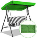 Replacement Canopy for Swing, Outdoor Swing Canopy Replacement Porch Top Cover Seat Furniture 2/3 Seater Waterproof Top Cover for Patio Swing(Without Mounting Holes) - 72x44 inches Home & Garden > Lawn & Garden > Outdoor Living > Porch Swings zapture Green  