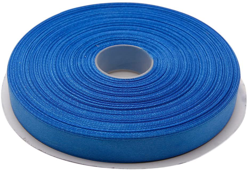 Topenca Supplies 3/8 Inches x 50 Yards Double Face Solid Satin Ribbon Roll, White Arts & Entertainment > Hobbies & Creative Arts > Arts & Crafts > Art & Crafting Materials > Embellishments & Trims > Ribbons & Trim Topenca Supplies Blue 1/2" x 50 yards 