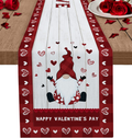 Eilifet Table Runner Romantic Heart Shapes Love Happy Valentine'S Day Gnome 13"X70" Dining Table Decorations Indoor Farmhouse Table Runners for Party Dinner Home Decor Home & Garden > Decor > Seasonal & Holiday Decorations EiLIFET Valentine's Dayeil2031 13"x70" 