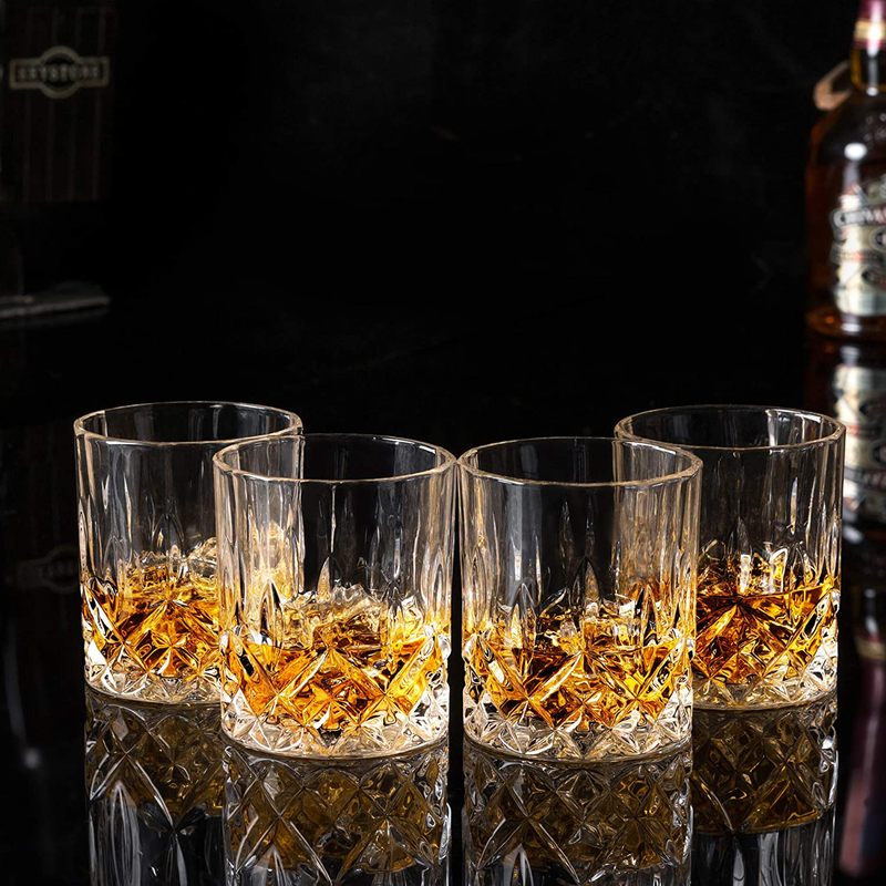 KANARS Old Fashioned Whiskey Glasses with Luxury Box - 10 Oz Rocks Barware For Scotch, Bourbon, Liquor and Cocktail Drinks - Set of 4 Home & Garden > Kitchen & Dining > Barware KANARS   