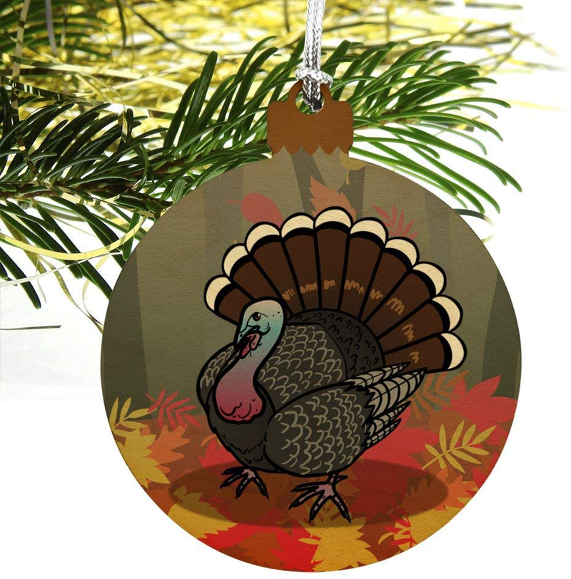 GRAPHICS & MORE Turkey Thanksgiving Autumn Wood Christmas Tree Holiday Ornament
