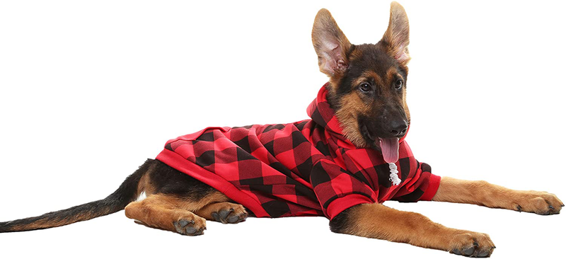 Plaid Dog Hoodie Pet Clothes Sweaters with Hat Animals & Pet Supplies > Pet Supplies > Dog Supplies > Dog Apparel KOOLTAIL   