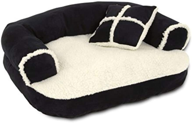 Petmate Aspen Pet Sofa Bed with Pillow for Comfort and Support - One Size - Assorted Colors Animals & Pet Supplies > Pet Supplies > Cat Supplies > Cat Beds Petmate   