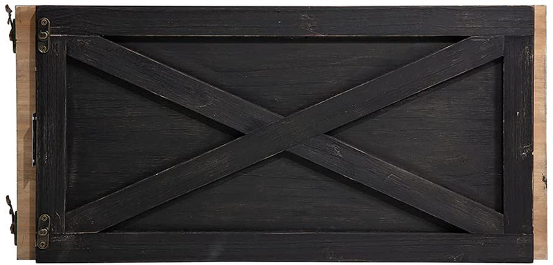 glitzhome Washed Black Wooden Tree Collar Tree Stand Cover Christmas Tree Skirt Tree Box, 26" L X 26" W Home & Garden > Decor > Seasonal & Holiday Decorations > Christmas Tree Skirts Glitzhome   