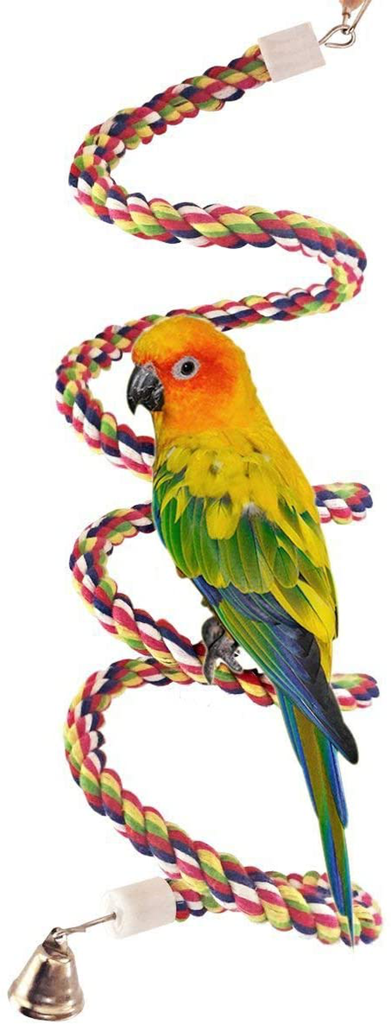 Petsvv Rope Bungee Bird Toy, Bird Perch Animals & Pet Supplies > Pet Supplies > Bird Supplies Petsvv 63 inch (Pack of 1)  